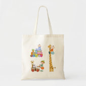 Babyjongens met Giraffe en wagen van de kleutertre Tote Bag (Voorkant)