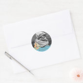 Babyjongens Naam en foto-etiket ticker Ronde Sticker (Envelop)