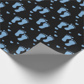 babyjongenspatten, verpakkingspapier cadeaupapier (Hoek)