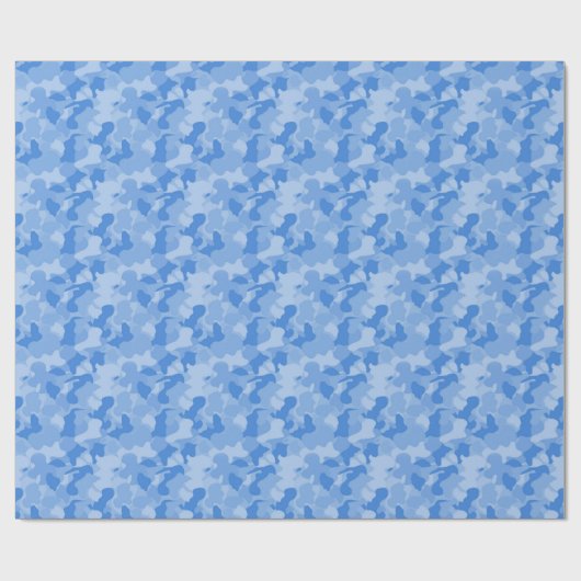 babyjongetje blauw camopatroonpapier cadeaupapier (Vlak)