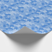 babyjongetje blauw camopatroonpapier cadeaupapier (Hoek)