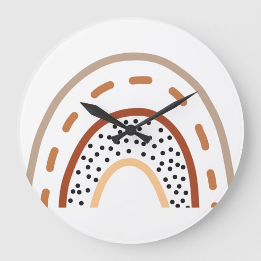 Babykamer Boho Regenboog Klok in aardetinten (Voorkant)
