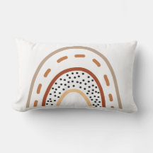 Babykamer Boho Regenboog Kussen in Aardetinten