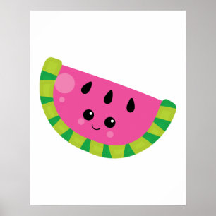 Babykamer Kawaii Moderne watermeloen Zomer Fruit Poster