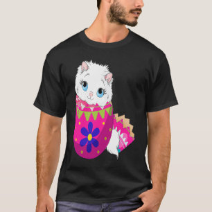 Babykat uitkomend uit Paasei Paasdag T-shirt