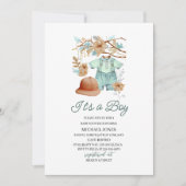 Babykatoen waterverf Baby shower Kaart (Voorkant)