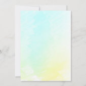 Babykatoen waterverf Baby shower Kaart (Achterkant)