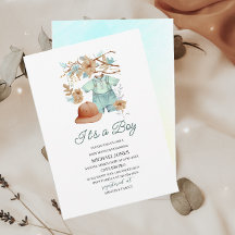 Babykatoen waterverf Baby shower