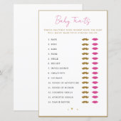 Babykenmerken Shower Game Advieskaarten (Voorkant / Achterkant)