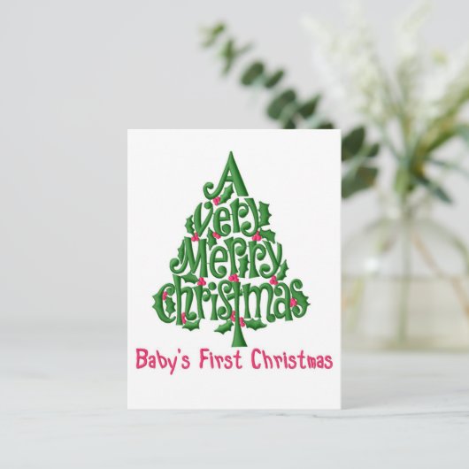 Babykerstmis Briefkaart (Staand voorkant)