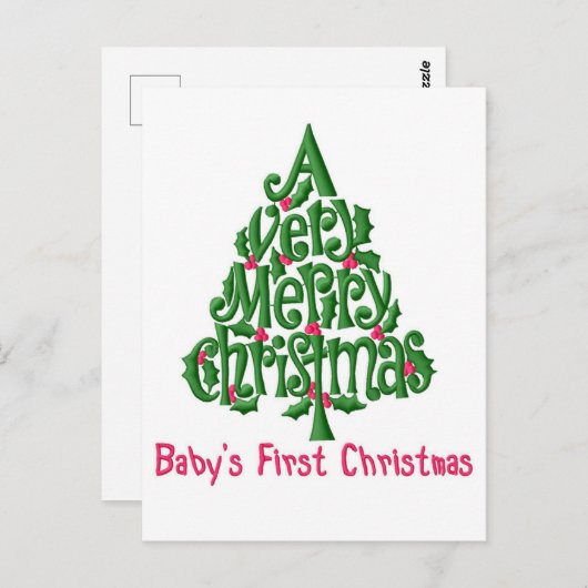 Babykerstmis Briefkaart (Voorkant / Achterkant)