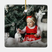 Babykerstmis Keramisch Ornament (Achterkant)