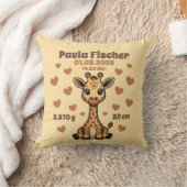 Babykissen zur Geburt - Giraffe - personalisierbar Kussen (Deken)