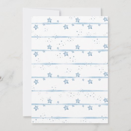 Babykleding Baby shower Invitation - Blauw Kaart (Achterkant)