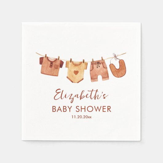 Babykleding Baby shower Servet (Voorkant)