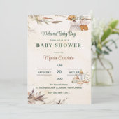  babykleding Baby shower Uitnodiging (Staand voorkant)