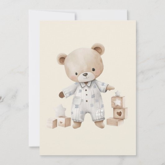  babykleding Baby shower Uitnodiging (Achterkant)