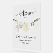 Babykleding Baby shower Uitnodiging, minimalistisc Acryl Bord (Hoek)