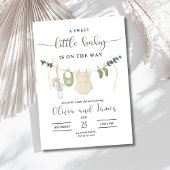 Babykleding Baby shower Uitnodiging, minimalistisc Kaart