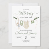 Babykleding Baby shower Uitnodiging, minimalistisc Kaart (Voorkant)
