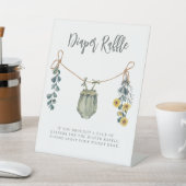 Babykleding & Bloemen Baby shower Luier Raffle Reclamebord Met Voetstuk (Insitu)