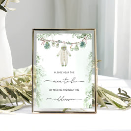 Babykleding Boho Baby shower Adres een envelop Poster