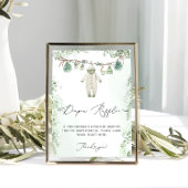 Babykleding Boho Green Baby shower Luier Raffle Poster