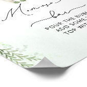 Babykleding Boho Greenery Baby shower Momosa Bar Poster (Hoek)