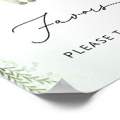 Babykleding Boho Sage Green Baby shower Favors Poster (Hoek)