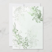 Babykleding Boho Sage Green Baby shower Kaart (Achterkant)