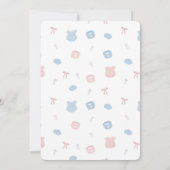 babykleding Genderonderzoek Uitnodiging (Achterkant)