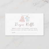 Babykleding Geslacht Onthullen Luier Raffle Informatiekaartje (Voorkant)