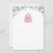 Babykleding Kledinglijn Boho Meisje Baby shower Kaart (Achterkant)