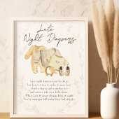 Babykleding Late Night Luiers Baby shower Poster