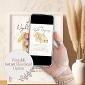 Babykleding Late Night Luiers Baby shower Poster