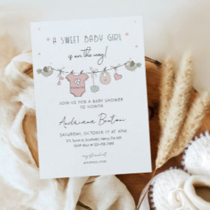 Babykleding Meisje Baby shower Kaart