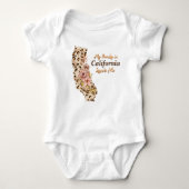 Babykleding met een thema in Californië in de staa Romper (Voorkant)
