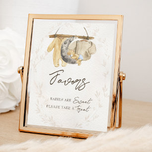 Babykleding Neutraal Baby shower Neem een traktati Poster