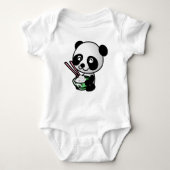 Babykleding. Panda. Romper (Voorkant)