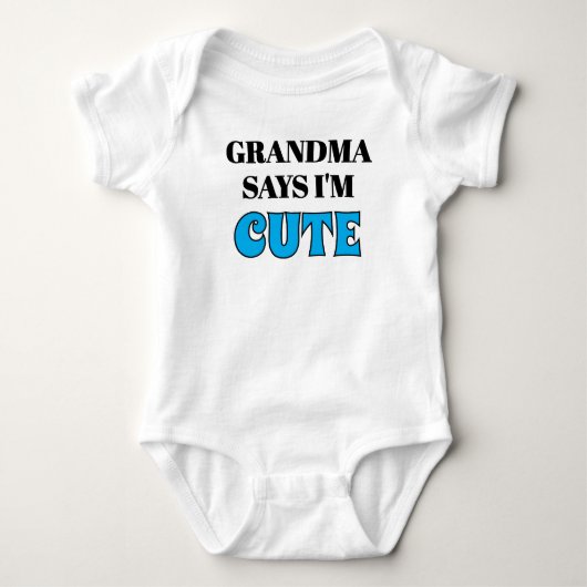 Babykleding voor kleinzoon van oma, leuk  romper (Voorkant)