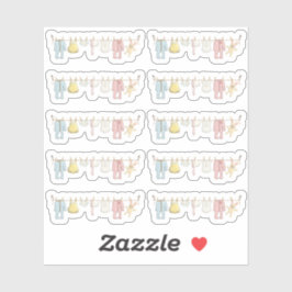 Babykleding Waslijn Baby naaiboekje Sticker