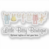 Babykleding Waslijn Baby Naam Logo Sticker (Voorkant)