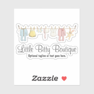 Babykleding Waslijn Baby Naam Logo Sticker