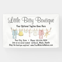 Babykleding Waslijn Kinderkleding Boetiek Spandoek
