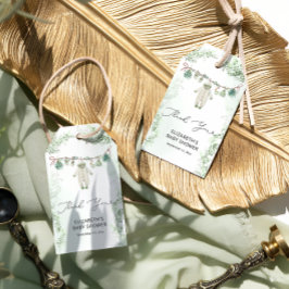 Babykleren Groene baby shower bedankje Cadeaulabel