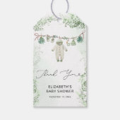 Babykleren Groene baby shower bedankje Cadeaulabel (Voorkant)