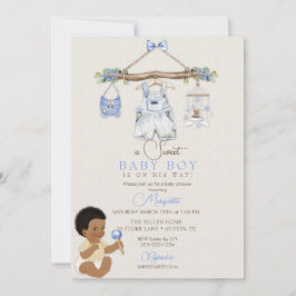 Babykleren Jongens Babyfeest Ivoor Blauw Kaart