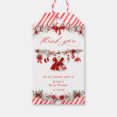 Babykleren Kerst Meisje Baby Shower Bedankt Cadeaulabel (Voorkant)