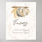 Babykleren Neutrale Babyborrel Neem een traktatie Poster (Voorkant)