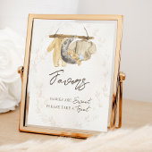 Babykleren Neutrale Babyborrel Neem een traktatie Poster